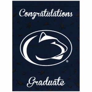 congratulations graduate flag with athletic logo image